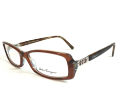 Salvatore Ferragamo Eyeglasses Frames 2615 494 Clear Brown Blue Silver 53-14-130 - £51.38 GBP
