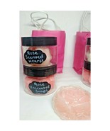 New Handmade Rose Scented &amp; Unscented Soap Hearts &amp; Roses Set of 3 Products - $8.86