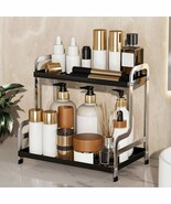 Sandream Bathroom Organizer Countertop, 2 Tier Bathroom Counter, Black &amp;... - €32,95 EUR