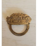 Vintage Noah&#39;s Ark Brass 1970 Pin Brooch - $27.14