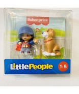 Fisher Price Little People Figures Mail Lady Girl Puppy Dog Brown Set of... - $27.27 CAD