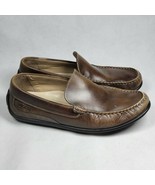 ECCO Men&#39;s Dark Brown Leather Driving Moccasins Comfort Loafer Shoes-SIZ... - £31.47 GBP