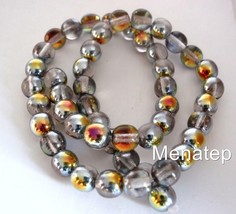15 8 mm Czech Glass Round Beads: Crystal/Marea - £1.66 GBP