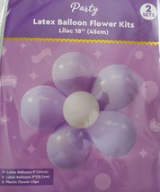 4 Sets 18&quot; Lilac Flower Latex Balloon Decoration Adults Girl Celebrate P... - $13.52