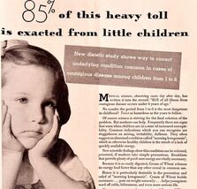 Cream Of Wheat Contagious Disease 1933 Advertisement Hot Cereal Breakfas... - €21,41 EUR