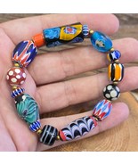 Vintage African Venetian Style Glass Beads Bracelet #BR3 - $489.61 MXN