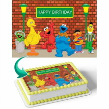 Sesame Street Elmo Cookie Monster SS Edible Image Cake Topper For Half S... - $28.02 CAD