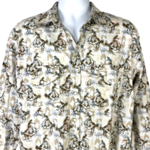 Pendleton Cowboy Rodeo Long Sleeve Vtg Snap Western Shirt 48x33 sz L/XL Fit Mens - £57.17 GBP