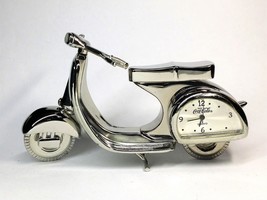 Coca Cola 2001 Motor Scooter Silver Metal Desk Clock Ex Display - Tested Works - £46.28 GBP