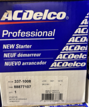 ACDelco 337-1008 starter motor GM 88877107 Buick Chevrolet GMC Hummer Is... - $167.80 CAD