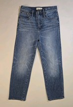 Madewell Mid-Rise Classic Straight Blue Jeans Size 25 Style K 1895 27×26... - $19.07