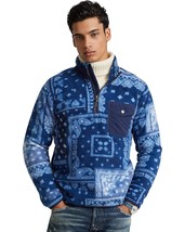 Polo Ralph Lauren Bandanna Patchwork-Print Fleece Pullover Sweater Banda... - $99.99