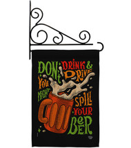 Don&#39;t Drink Beer - Impressions Decorative Metal Fansy Wall Bracket Garden Flag S - £22.42 GBP
