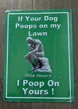 12"  If Your DOG POOPS pup mutt 3-D cutout retro USA STEEL plate display ad Sign - $64.35