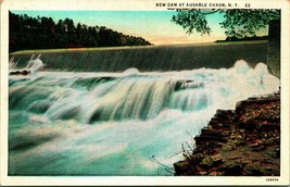 New Dam at Ausable Chasm New York NY UNP Linen Postcard - £3.06 GBP