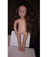 18 Inch Battat Our Generation Brunette Dark Brown Hair Blue Eyes Doll - $27.16 CAD