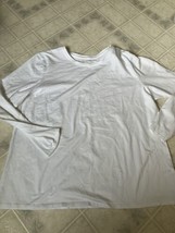 Pure Jill J Jill Essential Stretch Cotton Crew Neck Tee Long Slv Large Pet White - $25.06