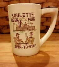 Vintage Souvenir Casino Riverboat Gambling Roulette Beer Mug Spin-To-Win Spinner - £7.98 GBP