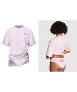 Victoria&#39;s Secret PINK Cotton Short Sleeve Tee &amp; Panty Set Pink here for... - $53.25 CAD