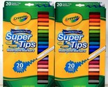 2 Packages Crayola Super Tips 20 Count Draw Thin Or Thick Washable Markers - £16.51 GBP