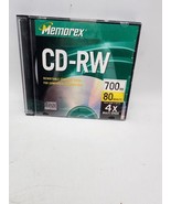 MEMOREX CD-RW REWRITABLE 3 Cd700MB 80 MINUTES w/SLIM JEWEL CASES 4X SPEE... - $10.93 CAD