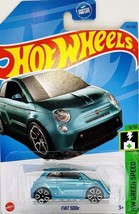 2023 Hot Wheels Teal Fiat 500e HW Green Speed 8/10 #144/250 - £5.44 GBP