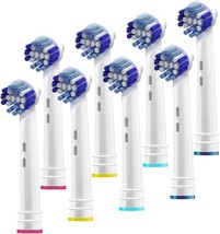 Replacement Brush Heads Compatible with OralB Braun- Pack of 8 Professional Elec - £16.77 GBP