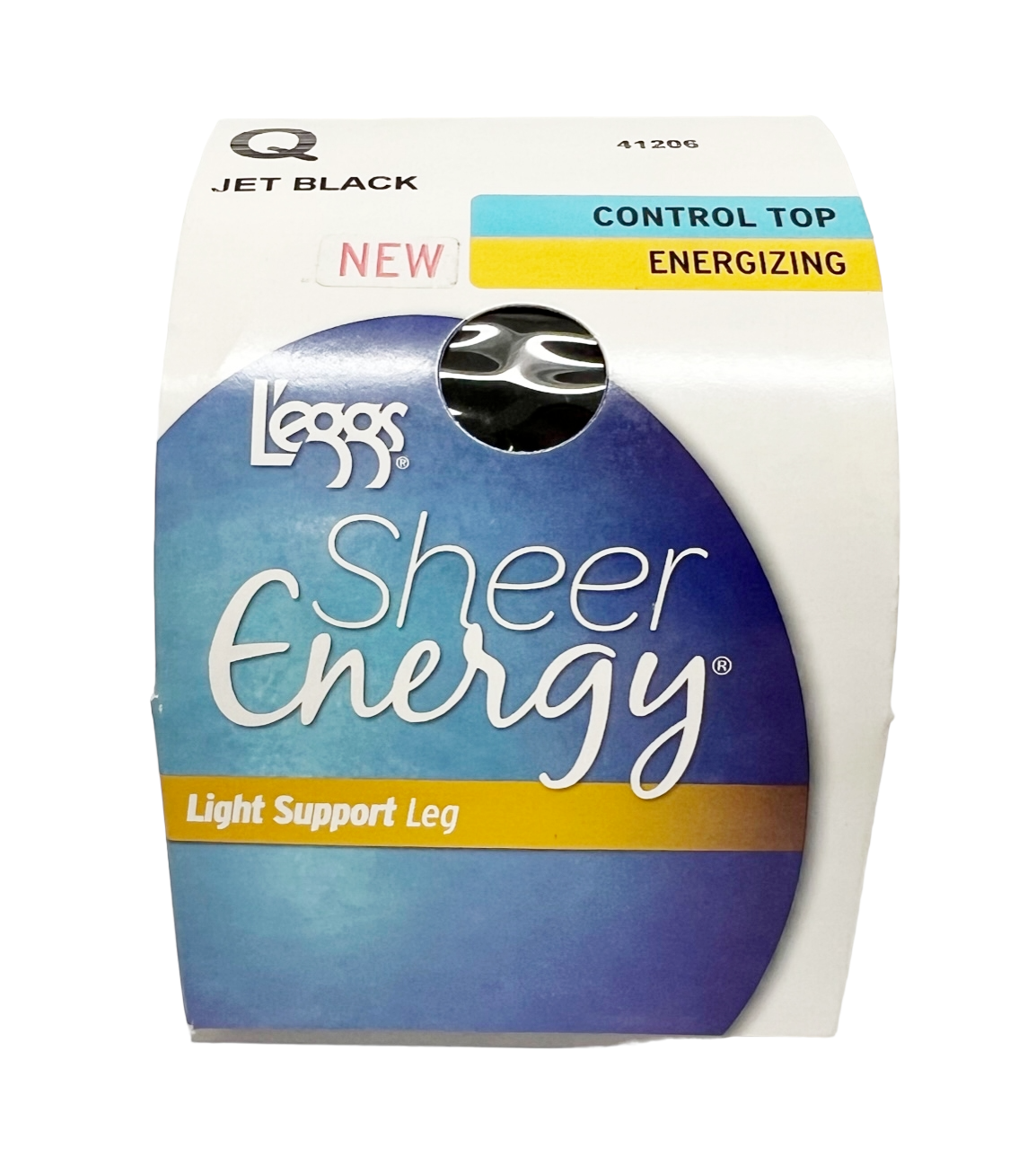 Primary image for L'eggs Sheer Energy Control Top Pantyhose Tights, Energizing, Size Q, JET BLACK
