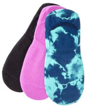 HUE Womens 3 pack Tie Dyed Hidden Liner Socks,One Size,Color Pacific Pack - £15.64 GBP