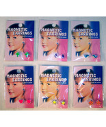 4  GLOW IN THE DARK MAGNETIC EARRINGS magnet earring ear rings novelty j... - $126.40 MXN