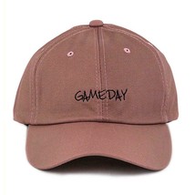 Premium Baseball Cap 100% Polyester Back Strap GAMEDAY Embroidery Ball Cap Pink - £10.59 GBP