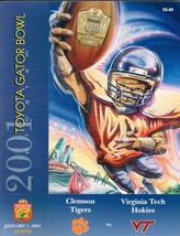 2001 Gator Bowl Game Program Clemons Tigers Virginia Tech Hokies - £66.15 GBP