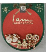 I Am Limited Edition Christmas Holiday Earrings  Candy Canes 3pk - $236.72 MXN