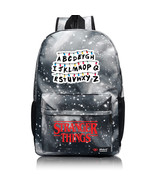 Stranger Things Theme Grey Lightning Backpack Daypack Schoolbag Letters - £23.94 GBP