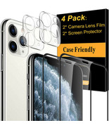 For iPhone 11 12 Pro Max FULL COVER Tempered Glass Screen Protector+Came... - £8.32 GBP+