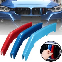 3pcs/set M Color ABS Kidney Grill Bar Grille Covers Decal Strip Clip For  3 Seri - £77.69 GBP