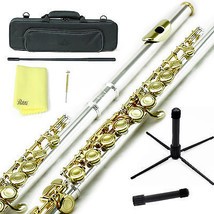 Sky Gold Silver Close Hole C Flute w Case, Stand, Cleaning Rod, Cloth an... - $169.99