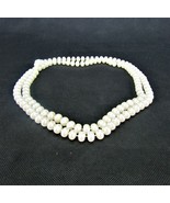 Vintage Costume Jewelry, Single Strand Faux Oblong Pearl Necklace, LONG ... - £6.89 GBP