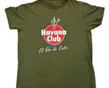 Havana Club Cuba El Ron de Cuba TShirt LARGE Green Short Sleeve Rum - $17.33