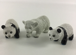 Bears Realistic Animals Toy PVC Figures Lot Panda Bears Polar Bear Wildl... - $16.78