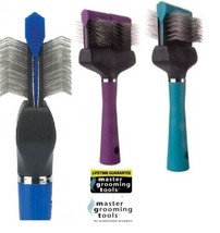 Master Grooming Tool Double Wide Flexible Pet Slicker Brush Mat Breaker Coat Hair - £12.76 GBP