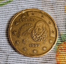 20 cent coin Spain Miguel de Cervantes 1999 - $49.50