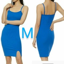 Blue Slit Hem Cami Bodycon Dress  Size M - $12.20