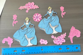 Princess Cinderella Iron on Fabric Appliques Pre-Cut - £4.78 GBP