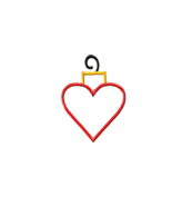 Heart Ornament Christmas APPLIQUE INSTANT DOWNLOAD  - €3,47 EUR