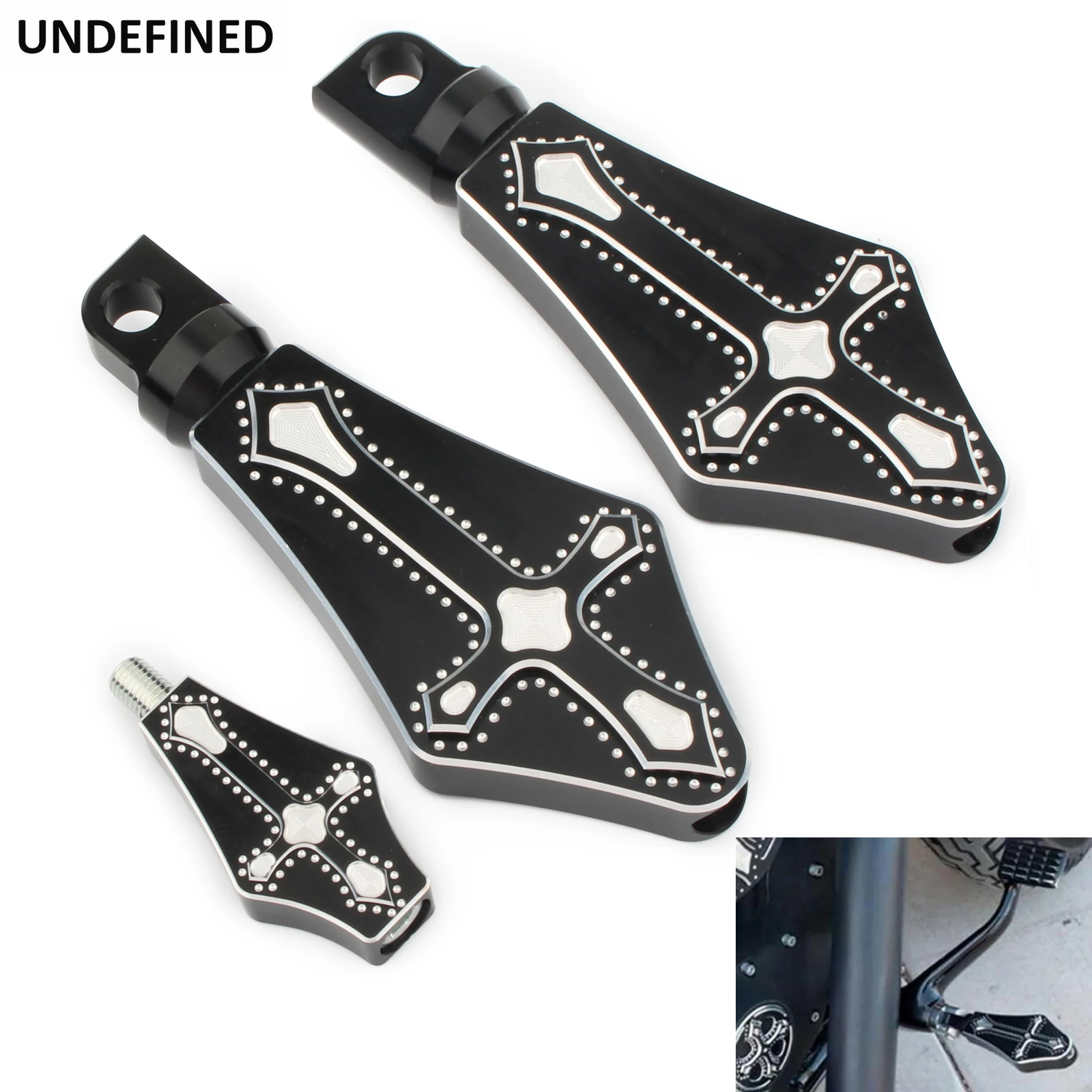 Motorcycle Cross Foot Pegs Footrests Shifter Shift Pegs CNC Kits for Harley - $15.03+