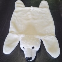 Polar Bear Plush Faux Skinned Rug Lying Animal Blanket Baby Play Mat - £23.88 GBP