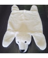 Polar Bear Plush Faux Skinned Rug Lying Animal Blanket Baby Play Mat - £23.69 GBP