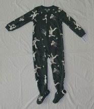 Carters Fleece Footed pajama Blanket Sleeper 7 8 10 14 Snowmonster Yeti ... - £22.29 GBP