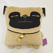 Pug Cushion Soft Adorable Throw Pillow Dog Made In Canada 12 X 12&quot; Euc - £31.92 GBP